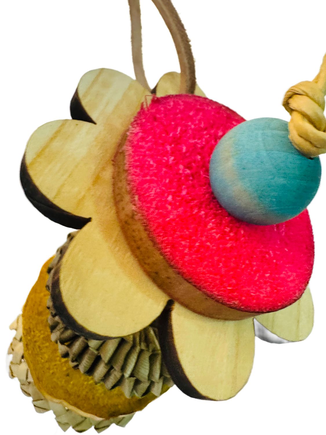 Pine Yucca Flower Wiggler Footer for Medium &amp; some Large Birds by Feathered Addictions