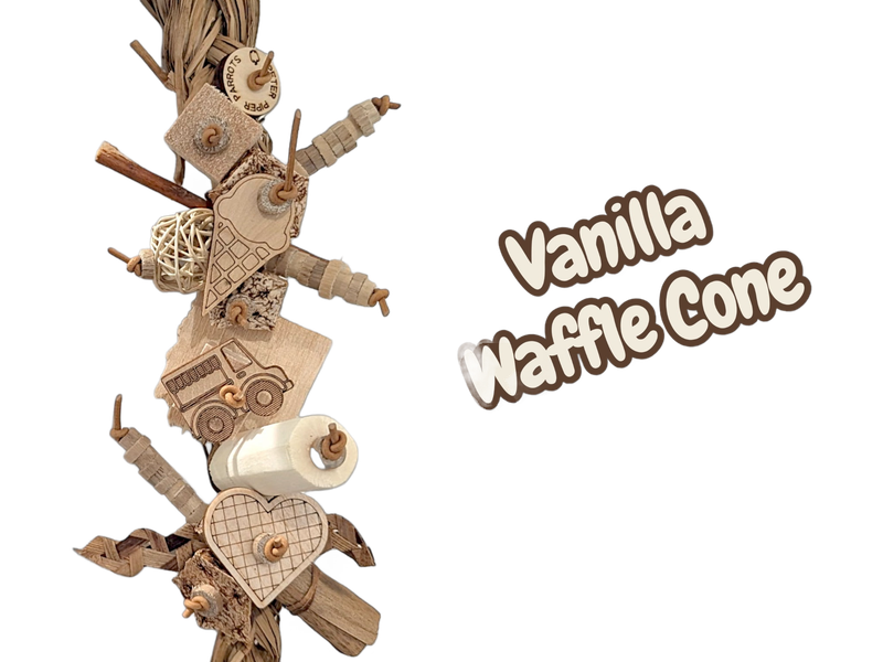 Vanilla Waffle Cone No Dye Shredder by Peter Piper Parrots