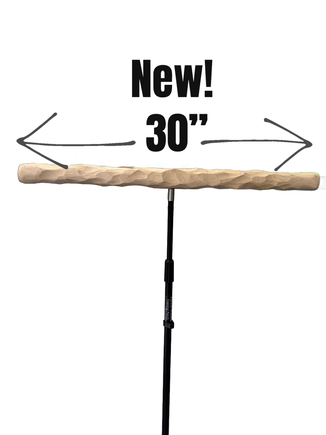 NEW Longer 30" Hardwood XL T Replacement Training PERCH for Parrot Wizard Training Floor Stands