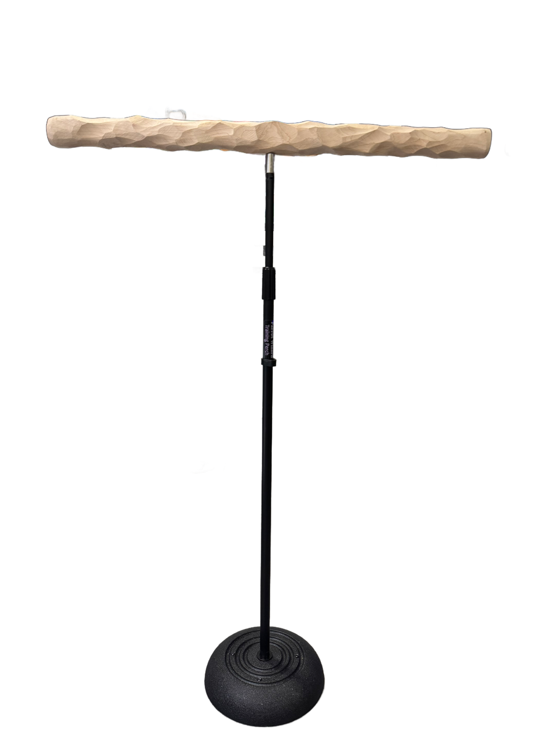Large Bird Training Perch Floor Stand with NEW 30" Long Hardwood XL Perch and NEW Heavier Base by the Parrot Wizard