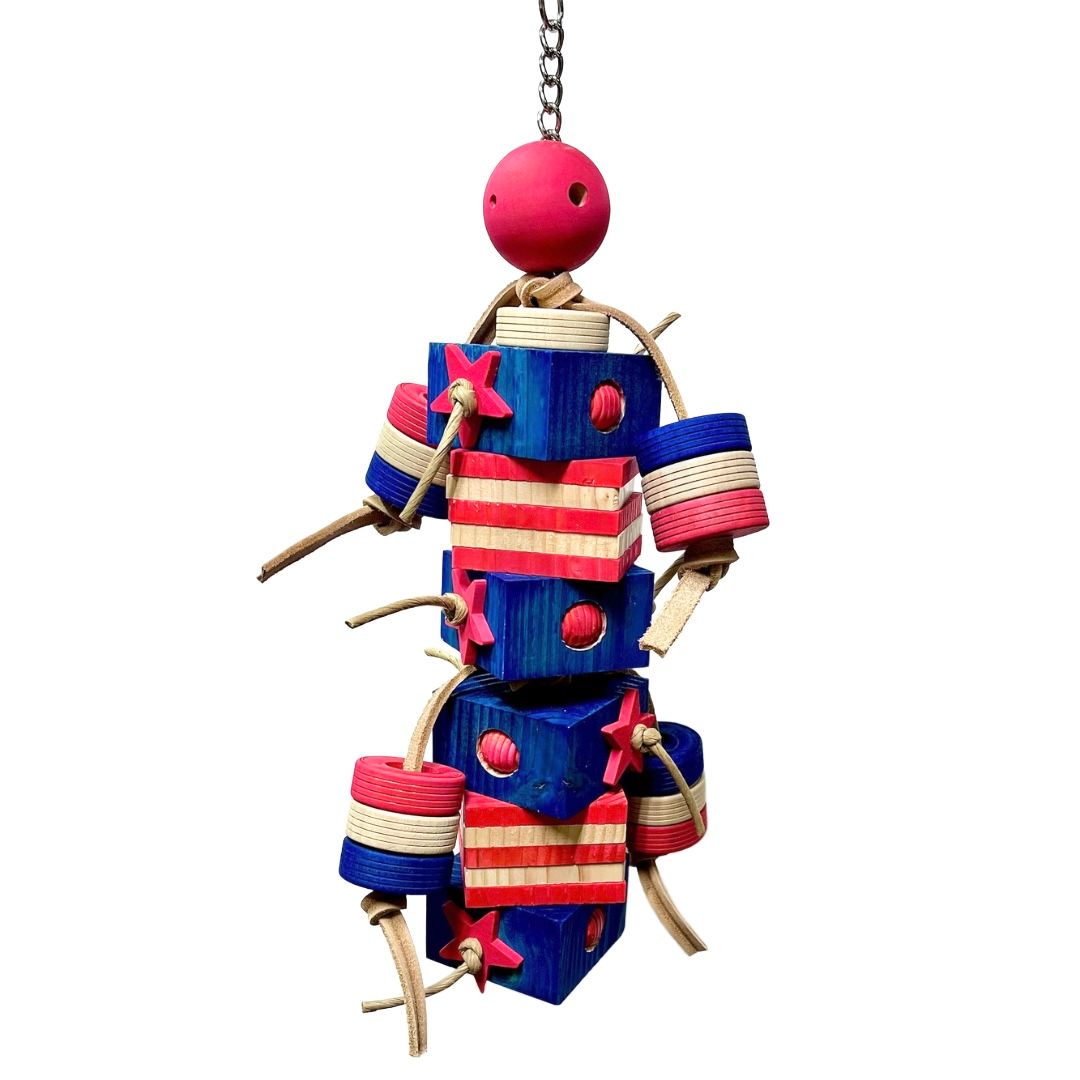 Franklin hanging toy for Large Size Birds on Chain Birds by Bite Me Birdie