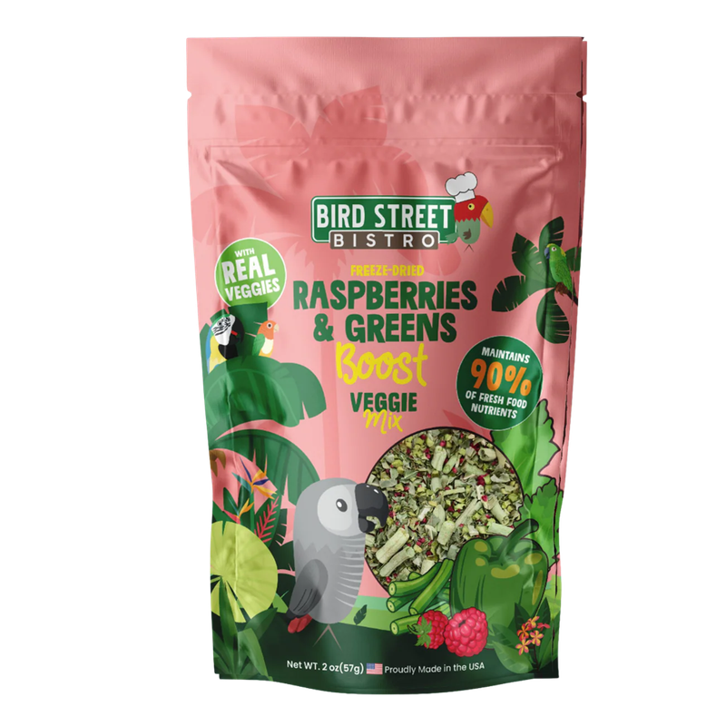 Freeze Dried Raspberries and Greens - By Bird Street Bistro