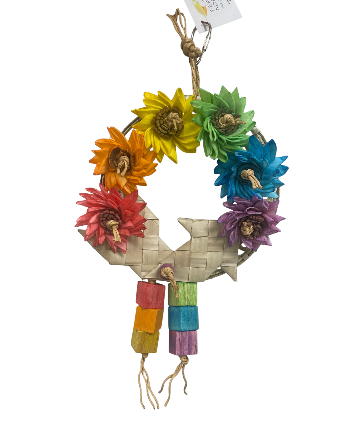 Love Isn't Always Straight Rainbow Wreath by Feathered Addictions