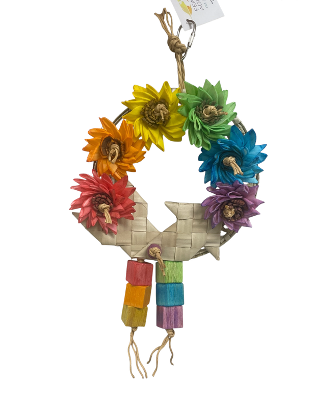 Love Isn't Always Straight Rainbow Wreath by Feathered Addictions