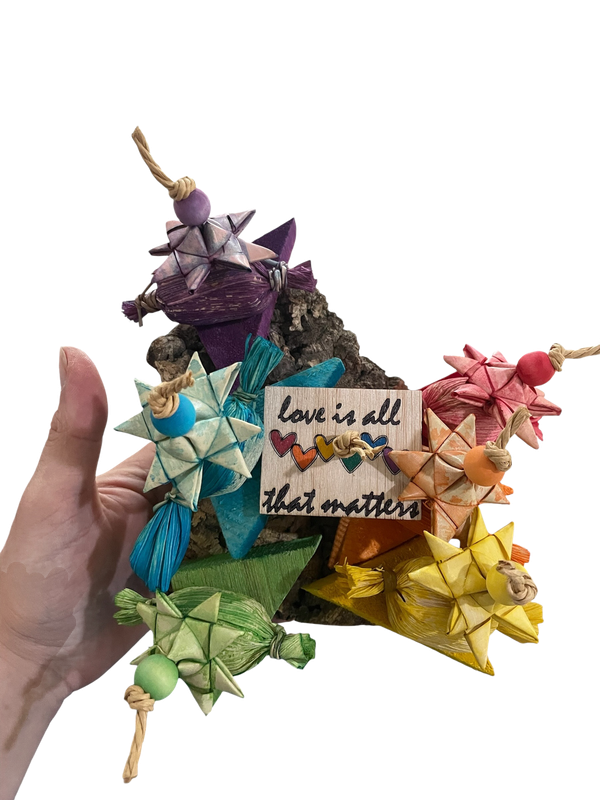 Love Is All that Matters Cork Bark Wall Limited Edition by Feathered Addictions