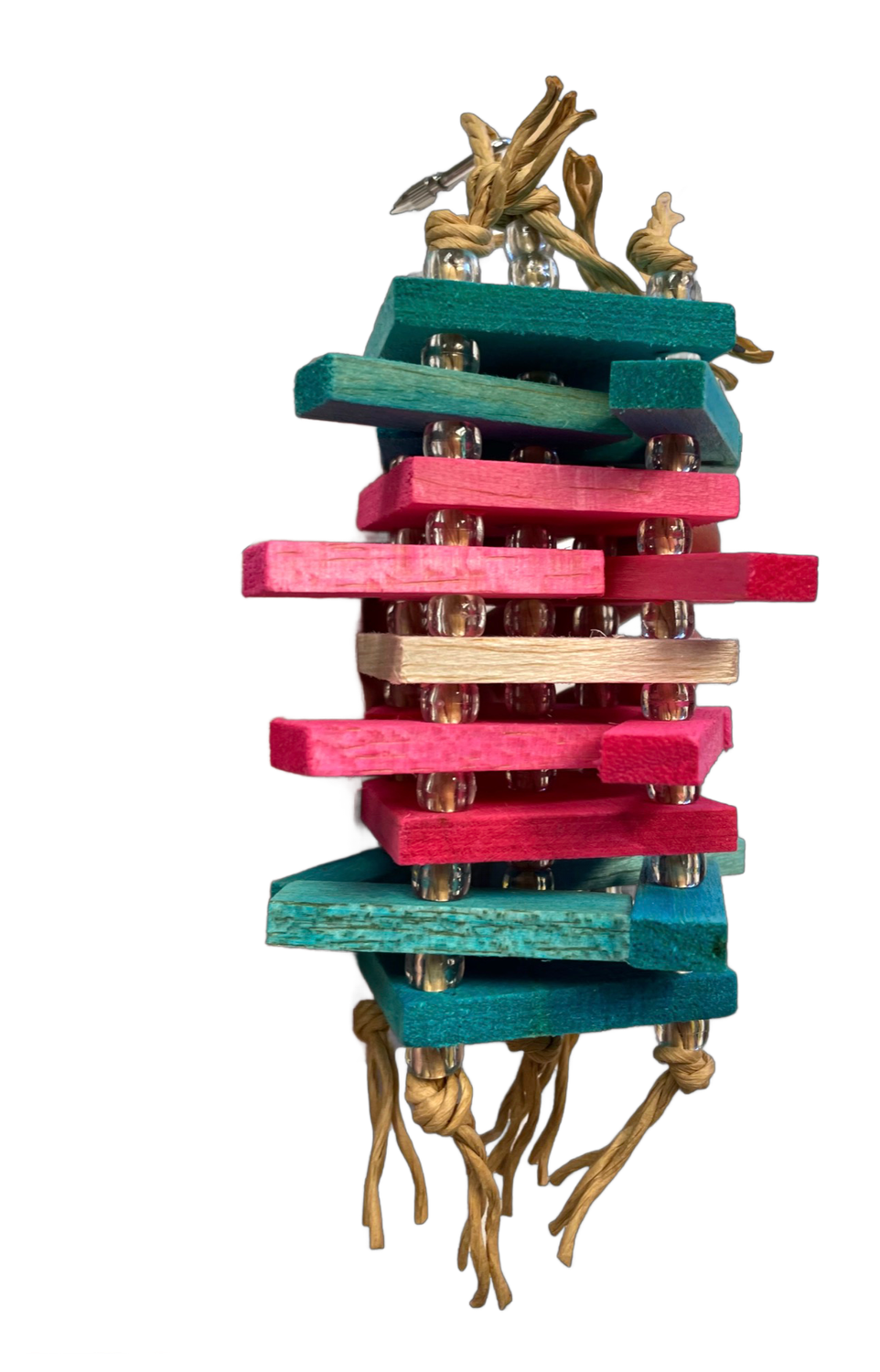 Pink White and Blue Sticky Stacker by Feathered Addictions