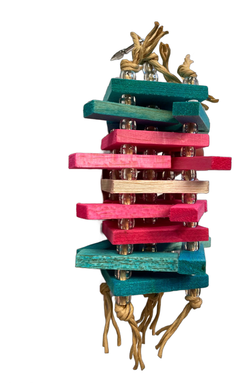 Pink White and Blue Sticky Stacker by Feathered Addictions