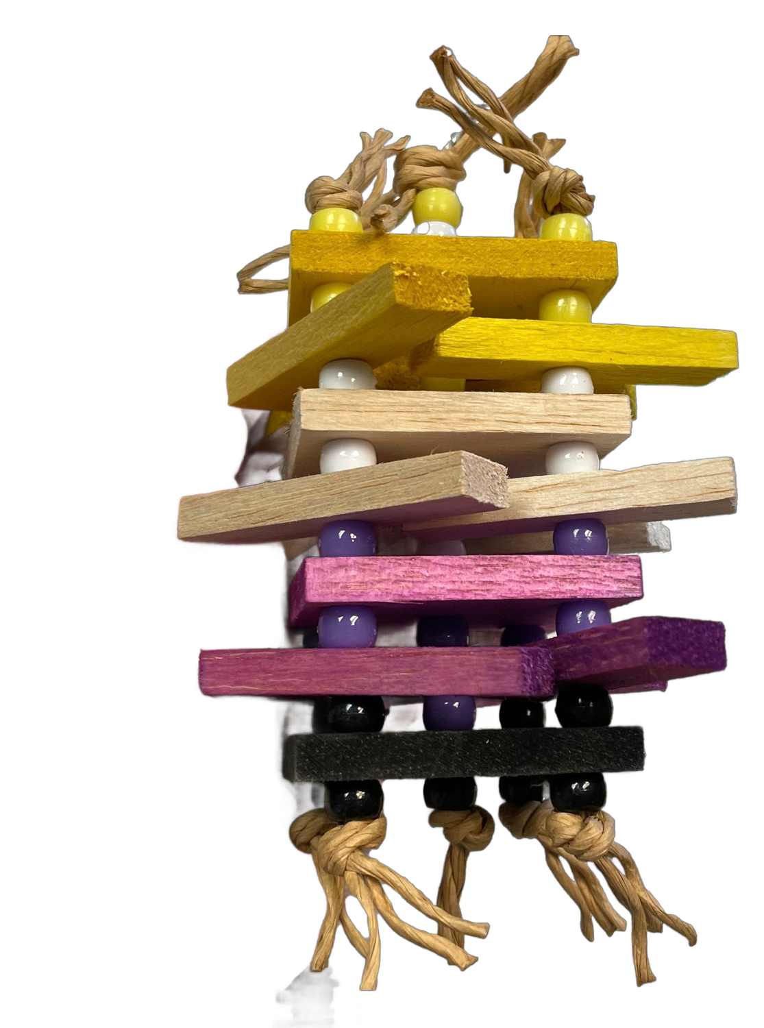 Unique Petite Rainbow Balsa Sticky Stacker Limited Edition for Tiny &amp; Small Birds by Feathered Addictions