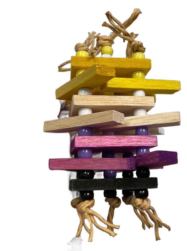 Unique Petite Rainbow Balsa Sticky Stacker Limited Edition for Tiny &amp; Small Birds by Feathered Addictions