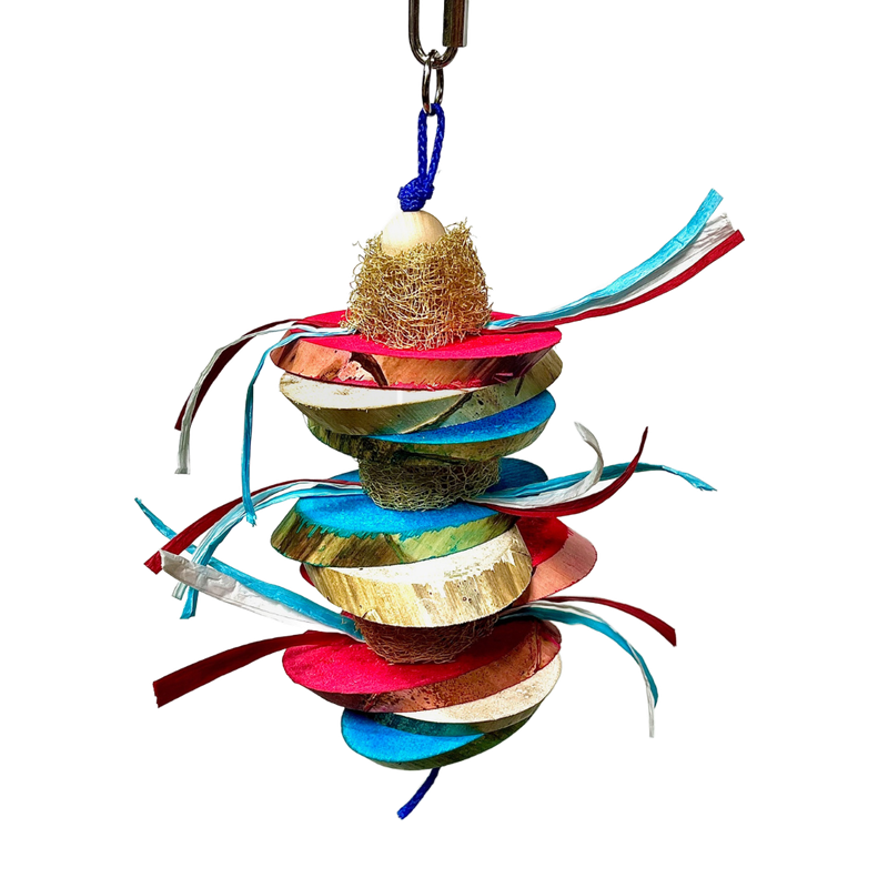 Karma Patriotic hanging toy for Medium Size Birds by Bite Me Birdie