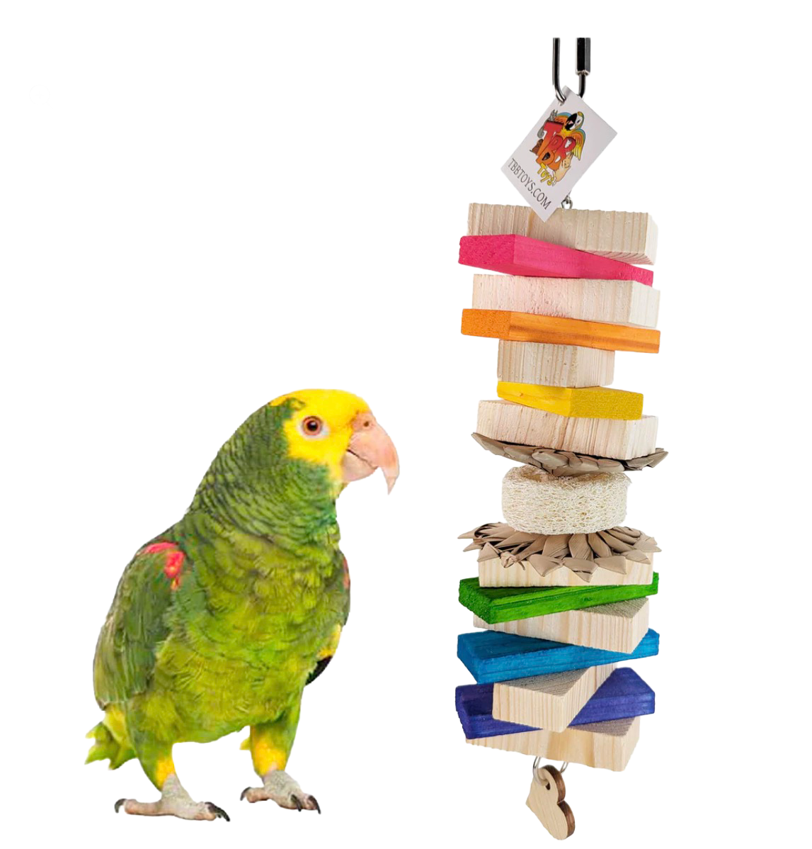 Trial Size Milton's Toy on Sisal Bird Toy for Cockatoos, Greys and Amazons Medium Birds and some Large Birds by The Best Bird Toys