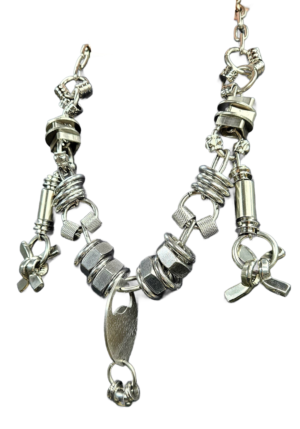 Heavy Duty Parrot Play Necklace #4 - Stainless Steel - Hand made in the USA