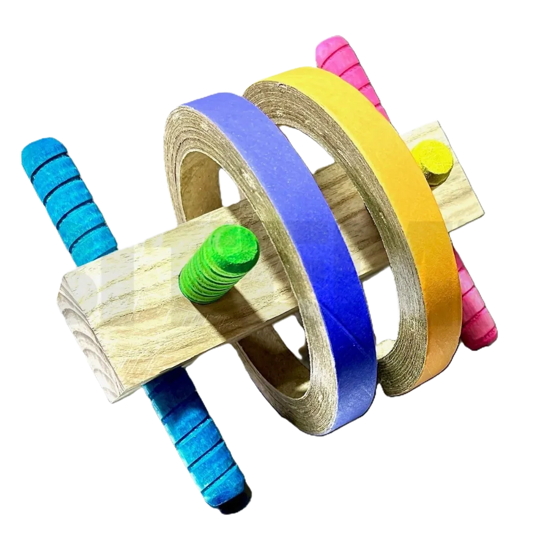 Astro XL Hard Ash Foot Toy for Hyacinth and Green Wing Macaws by Bite Me Birdie