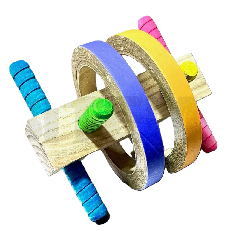 Astro XL Hard Ash Foot Toy for Hyacinth and Green Wing Macaws by Bite Me Birdie