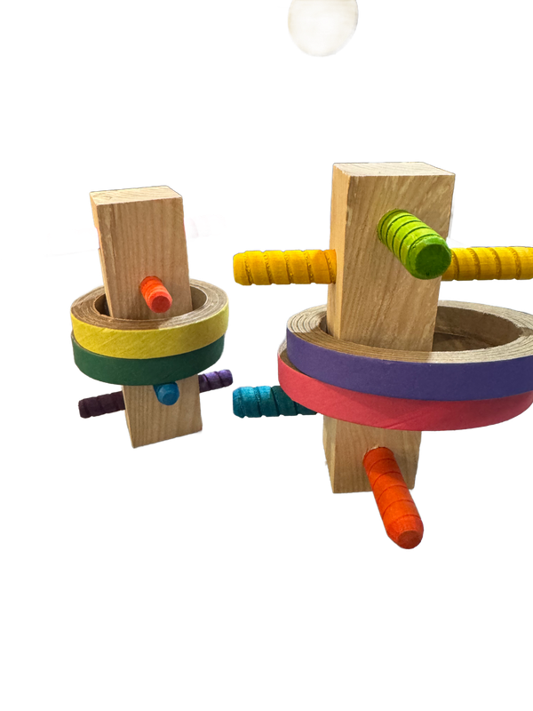 Astro Hard Ash Foot Toy for Cockatoos and Larger Birds by Bite Me Birdie