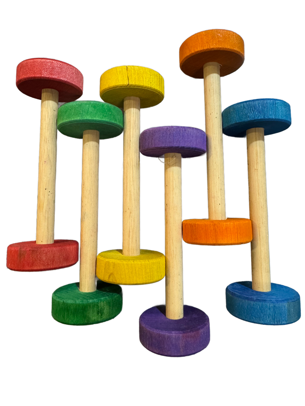 Colored Dragonwood Dumbell Foot Toy or Large Size Birds by Ammerman Cage &amp; Equipment