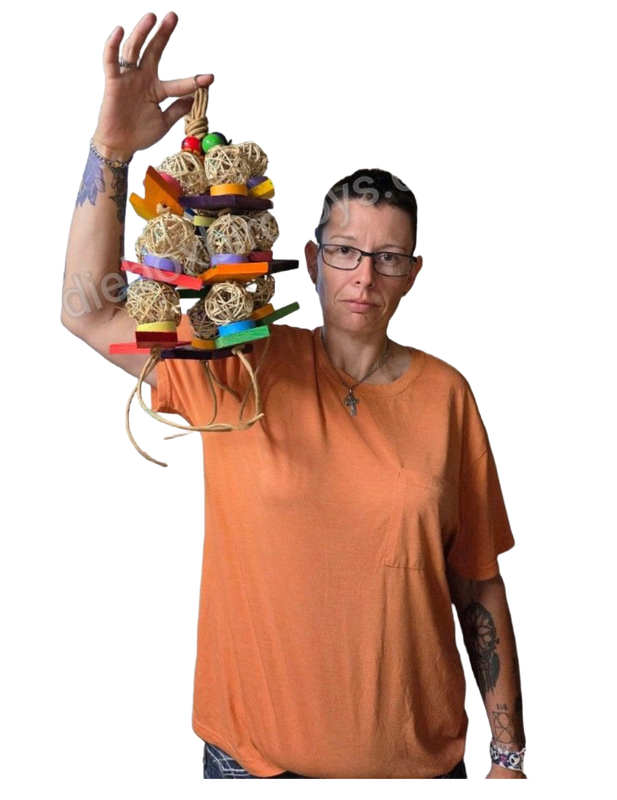 Messy Vine Balls XL for Large and some Medium Birds by Birdie Box Bird Toys