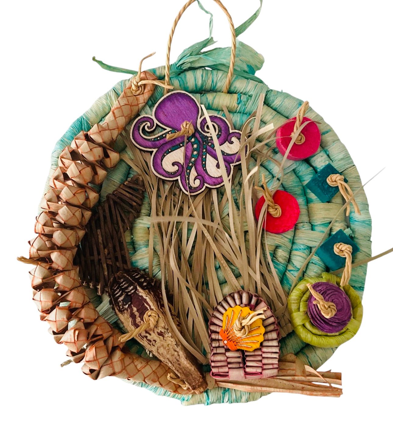All Up in Arms - Octopus Tug &amp; Grab Play Wall LIMITED Edition for Small and Medium Birds Limited Edition by Feathered Addictions