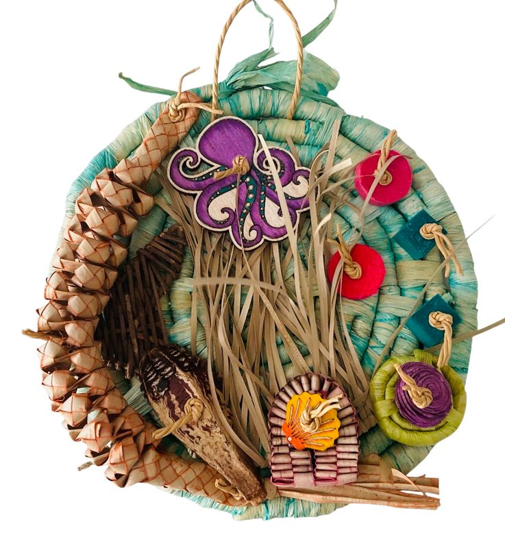 All Up in Arms - Octopus Tug &amp; Grab Play Wall LIMITED Edition for Small and Medium Birds Limited Edition by Feathered Addictions