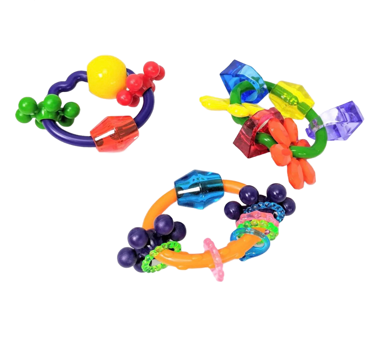 Bundle of Fun Foot Toys for Medium and some Large Parrots Set of 3 by The Best Bird Toys