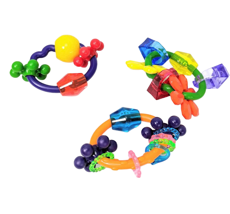 Bundle of Fun Foot Toys for Medium and some Large Parrots Set of 3 by The Best Bird Toys