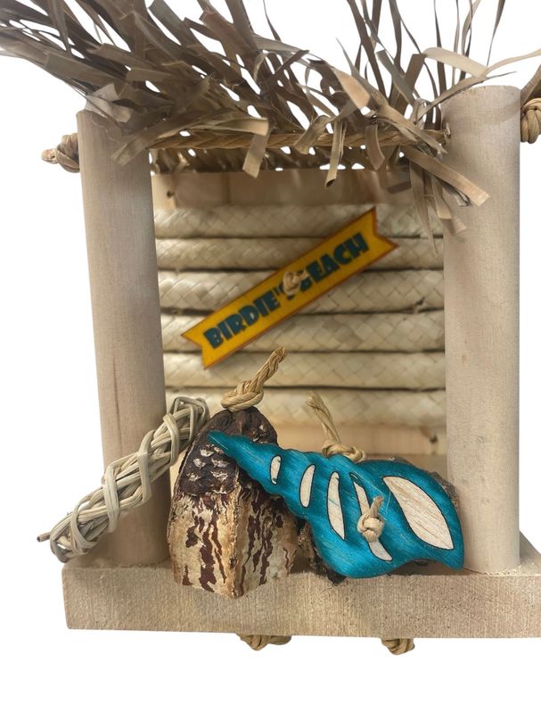 Birdie's Beach Cabana Lookout Cage Mount Platform for Small Birds by Feathered Addictions