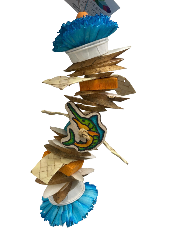 Marlena the Marlin Spiral for Small and some Medium Birds Limited Edition by Feathered Addictions