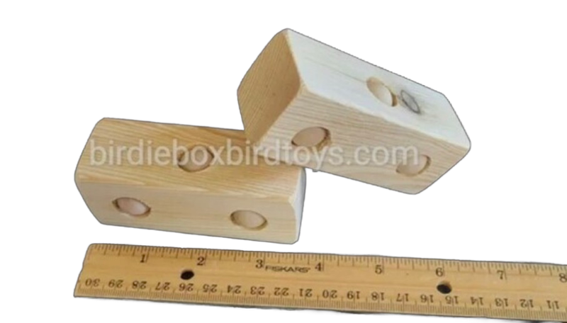 Natural Beadie Footie perfect for Large and some Medium Birds by Birdie Box Bird Toys