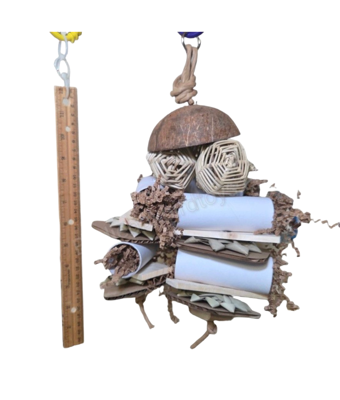 Coco Roller for Large and some Medium Birds by Birdie Box Bird Toys