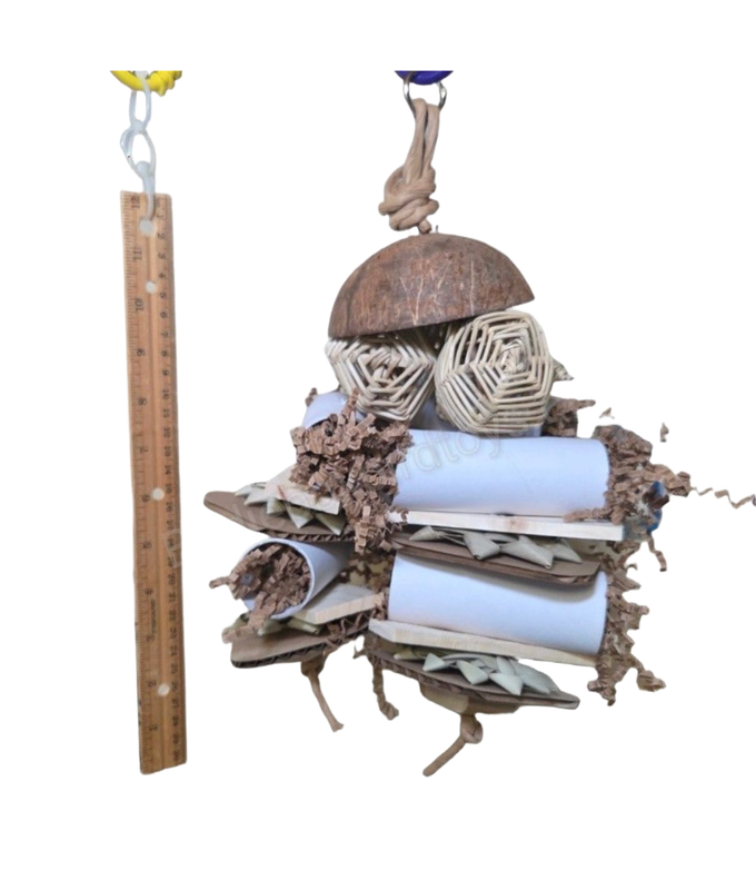 Coco Roller for Large and some Medium Birds by Birdie Box Bird Toys