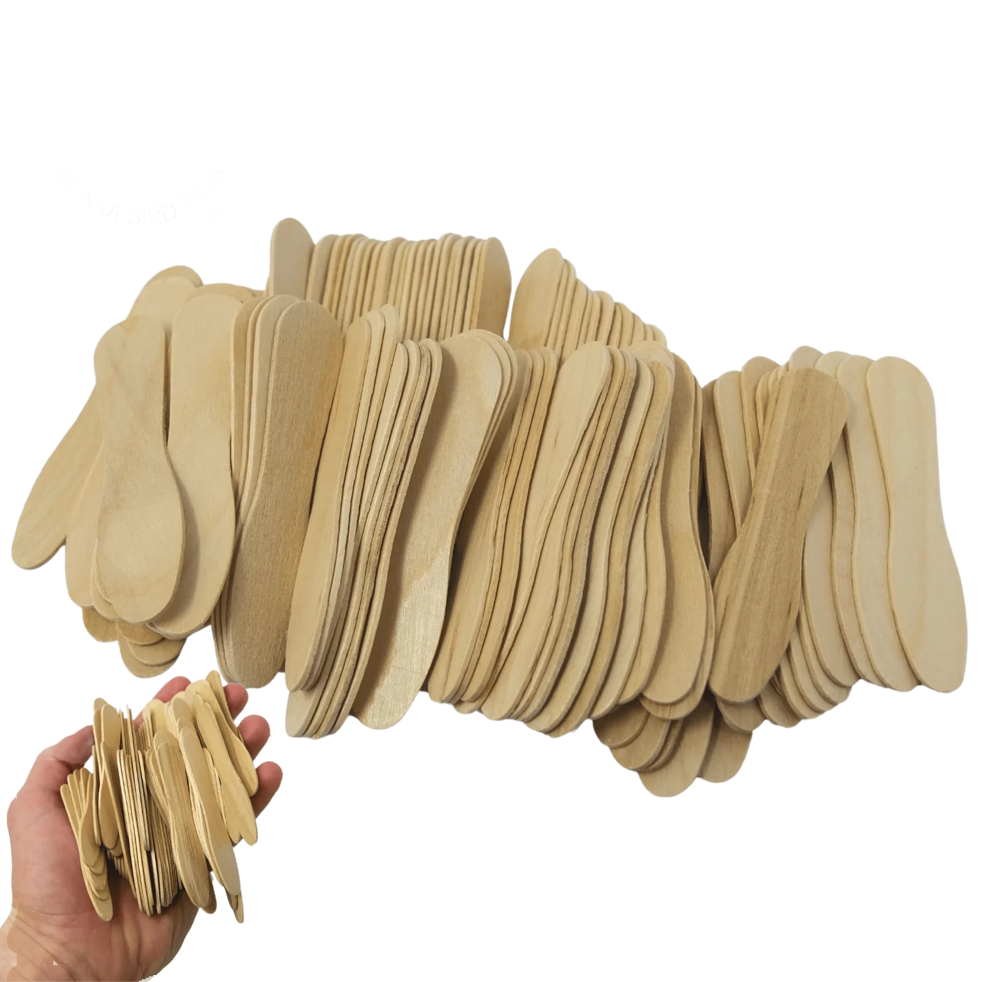 Natural Ice Cream Sticks - Pack of 100 from Bonka Bird Toys