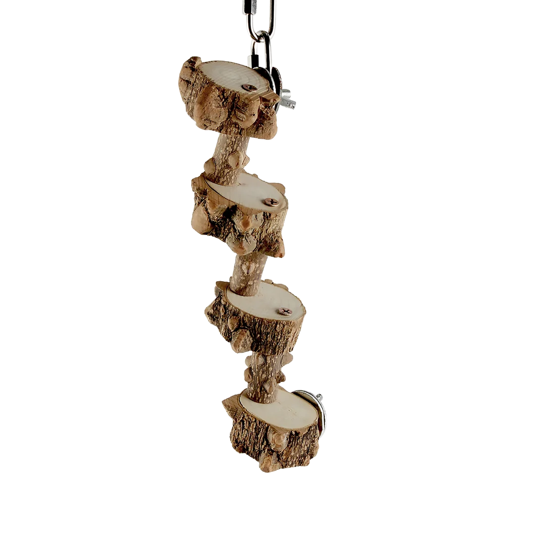 Knobby All Natural Wood Steps for Small Bird by Aria Bird Products