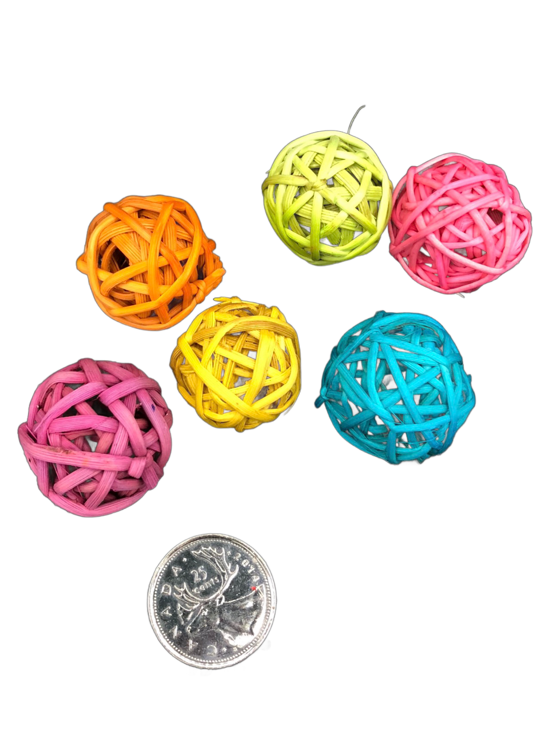 Wicker Balls Color 1"- 12 Pack by Feathered Addictions