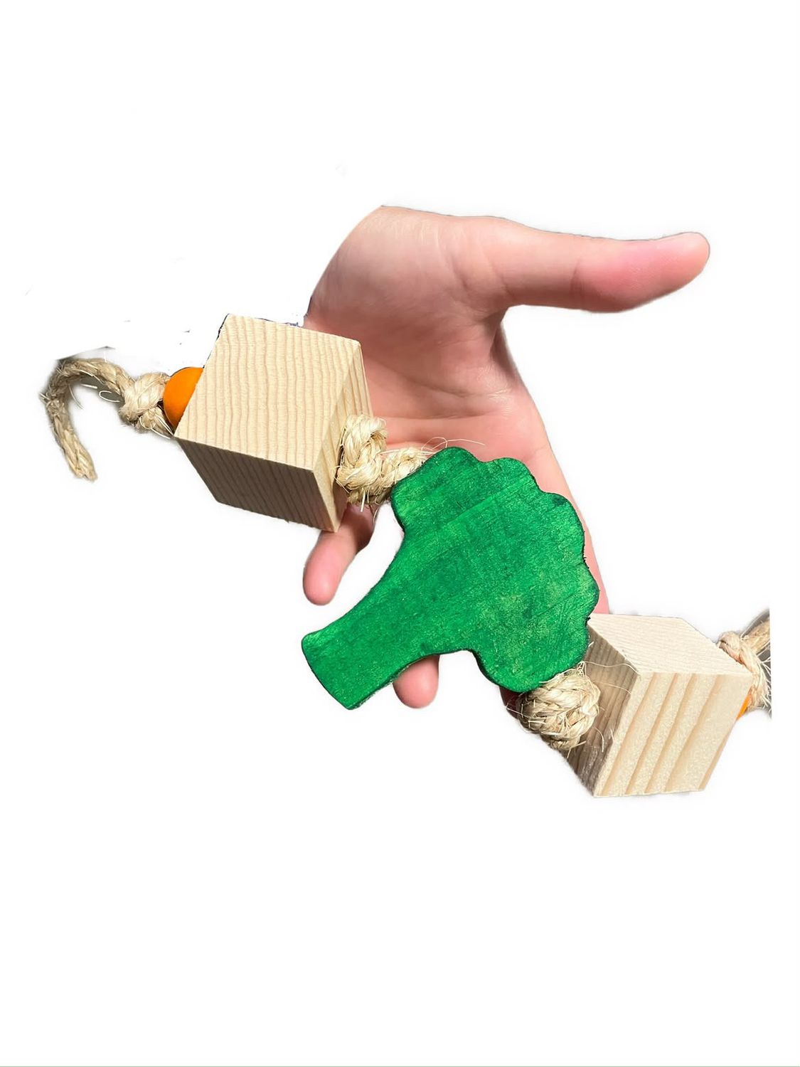 Beak-Roccoli Foot Toy for Medium and Large Birds by Pirate's Beak
