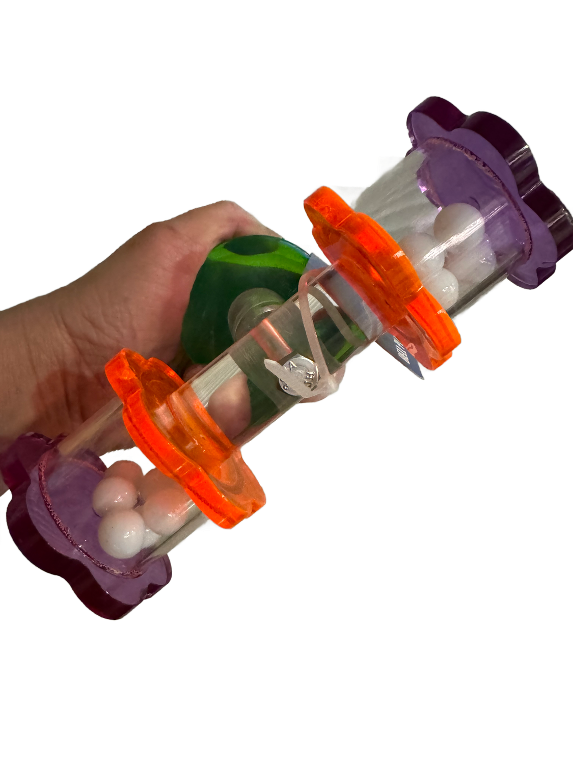 Spinning Barbell Large Cage Mount Toy for Medium &amp; some Large Size Birds by Bell Plastics Bird Toys
