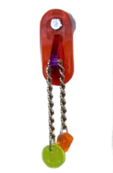 Chain Pull Small Cage Mount Toy for Medium Size Birds by Bell Plastics Bird Toys