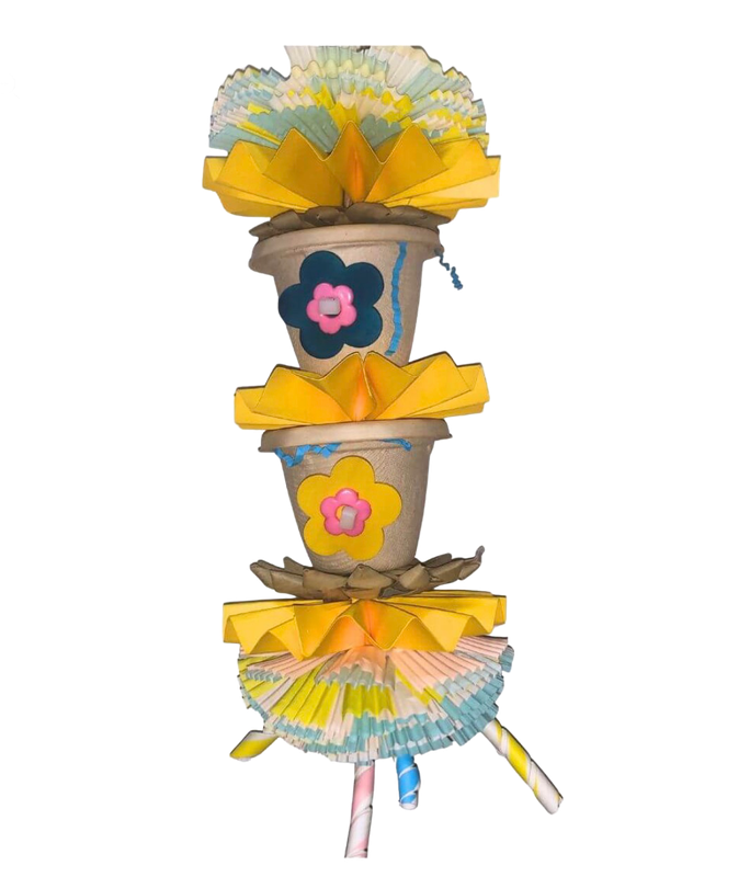 Florarium Forager Hanging Toy for Small &amp; Medium Birds by PDS Parrot Toys