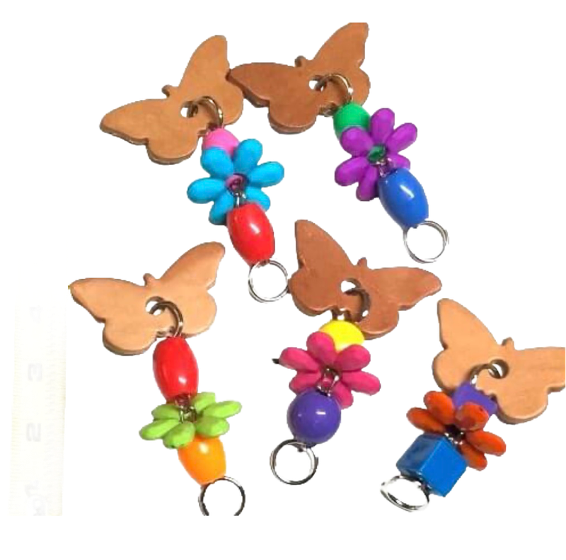 Leather Butterly Foot Toy for Medium &amp; Large Birds by PDS Parrot Toys
