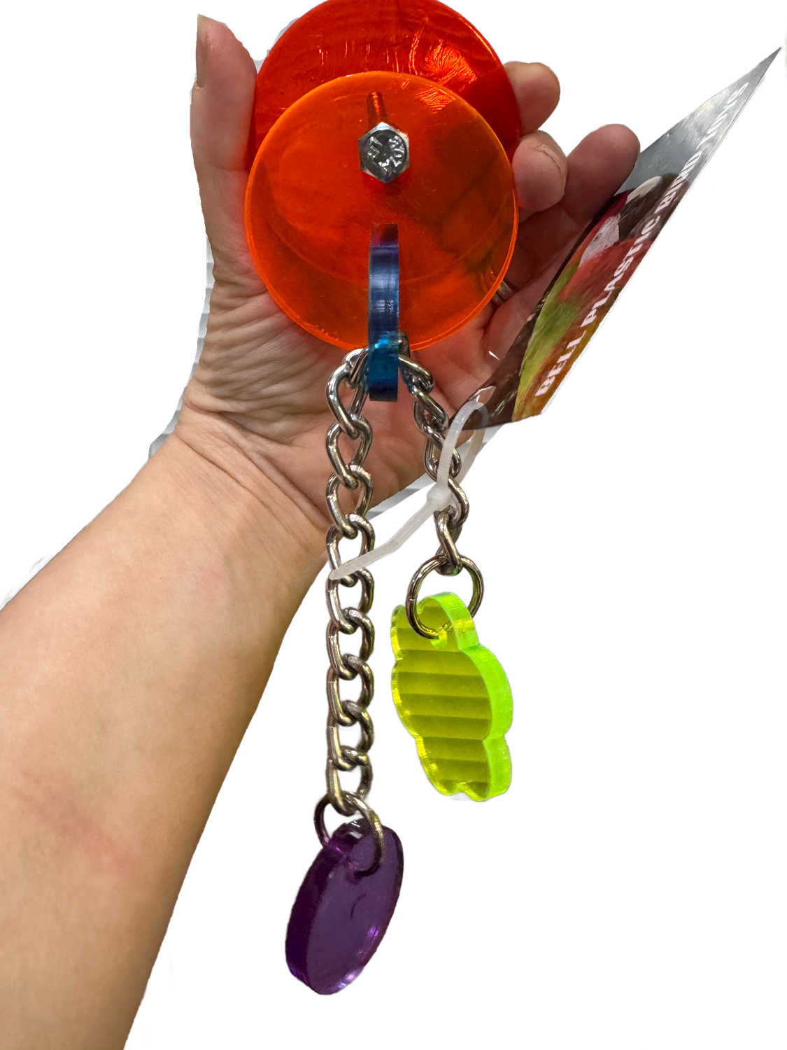 Chain Pull Large Cage Mount Toy for Medium &amp; some Large Size Birds by Bell Plastics Bird Toys
