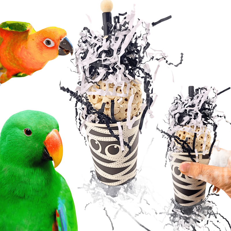 Spooky Mummy Sola Hanging Toy by Bonka Bird Toys