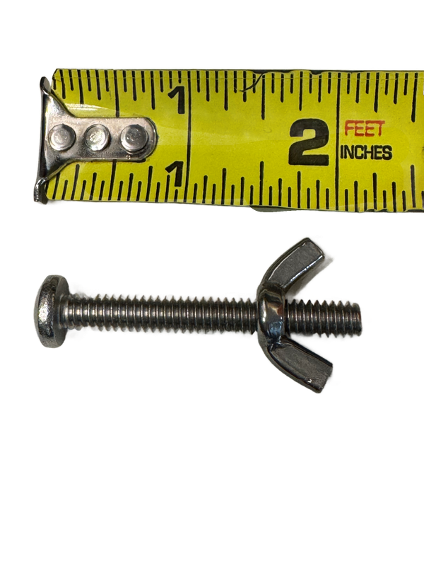 Stainless Steel Screw and Wing-nut fits 5/16" drilled hole washers