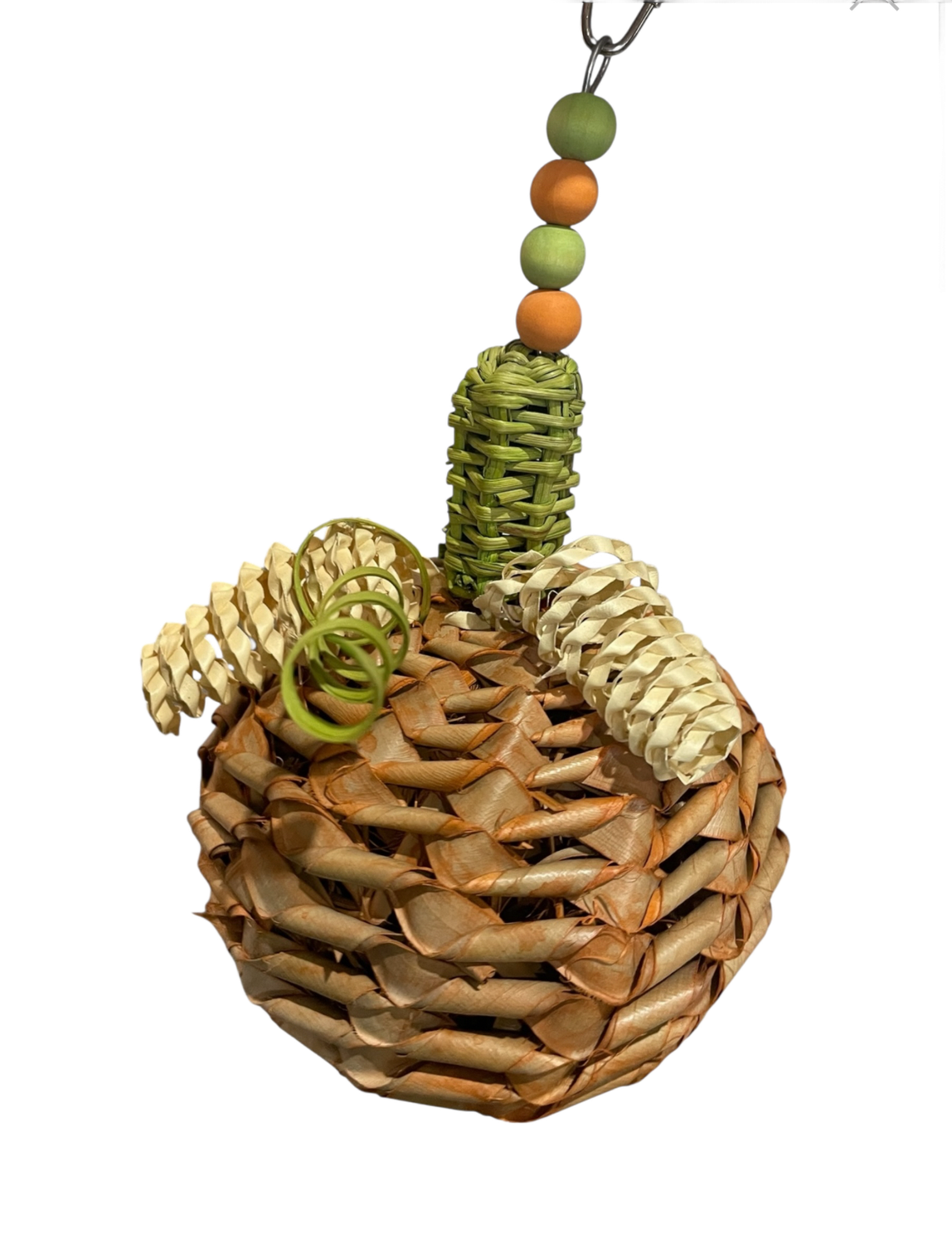 Pumpkin &amp; Vine Pinata for Small &amp; Medium Birds by Feathered Addictions