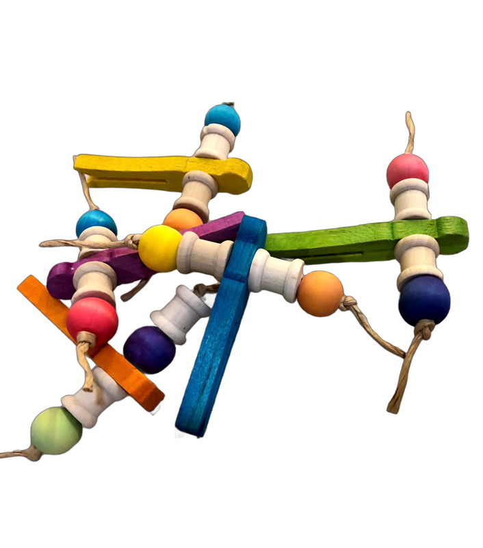 Clothesline Mini Foot Toy or Hanging Toy for Small &amp; Medium Birds by Feathered Addictions