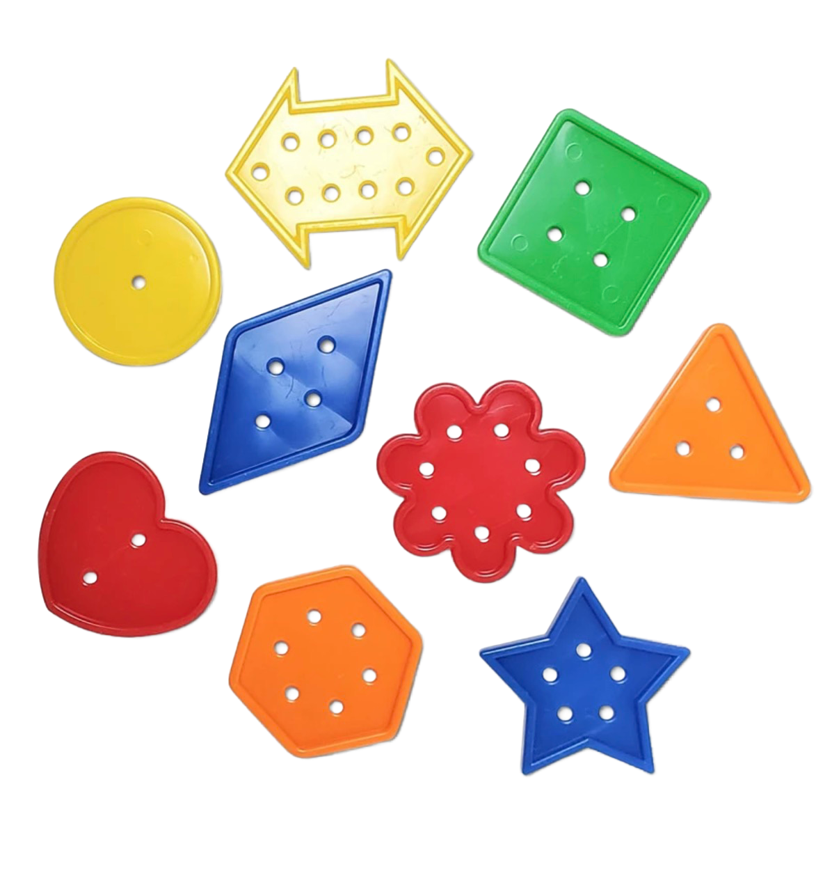 Jumbo Geo Plastic Buttons 10 Pack