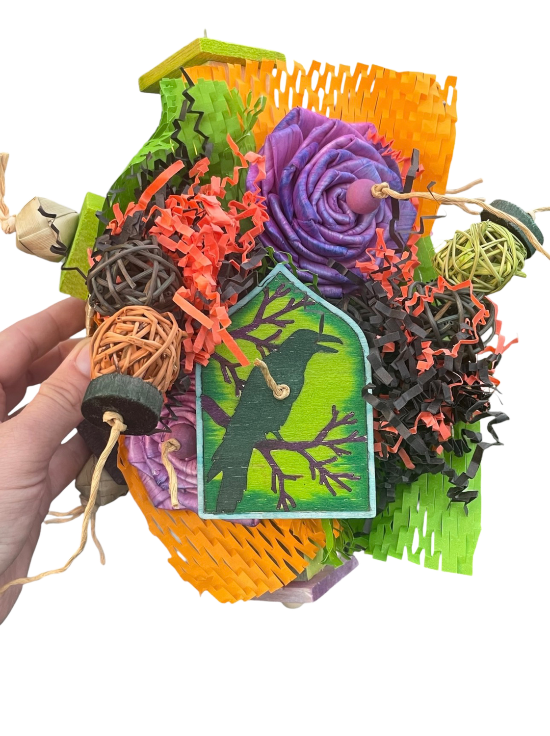Caw Caw Crow Wheel Limited Edition for Small &amp; Medium Bird  by Feathered Addictions