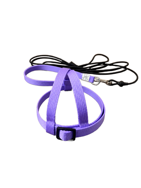 JMK Harness and Leash - Color Lavender, Size Medium: 425-600 grams: Eclectus, Med. Macaws (Severee, Red Fronted), Lg Amazons (Double Yellow, Yellow Nape), Umbrella, Congo Grey