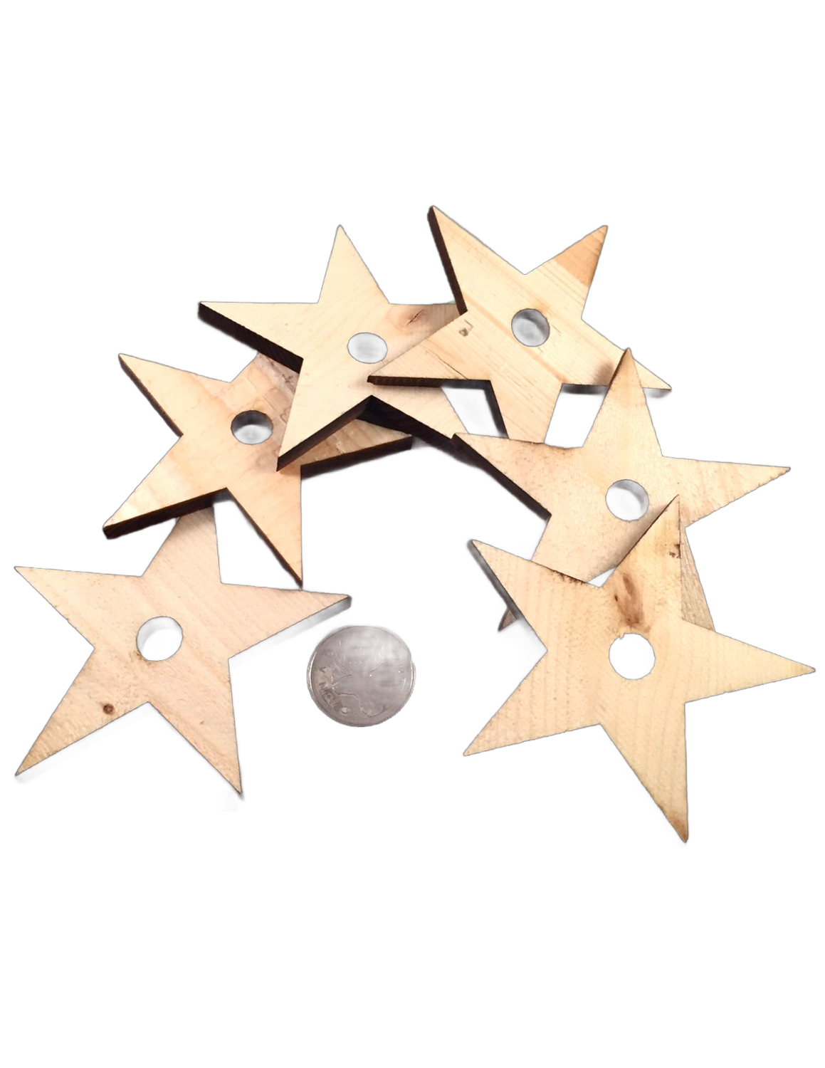 Canadian Pink Stars Large 3" x 3" Natural 6 Pack by Feathered Addictions