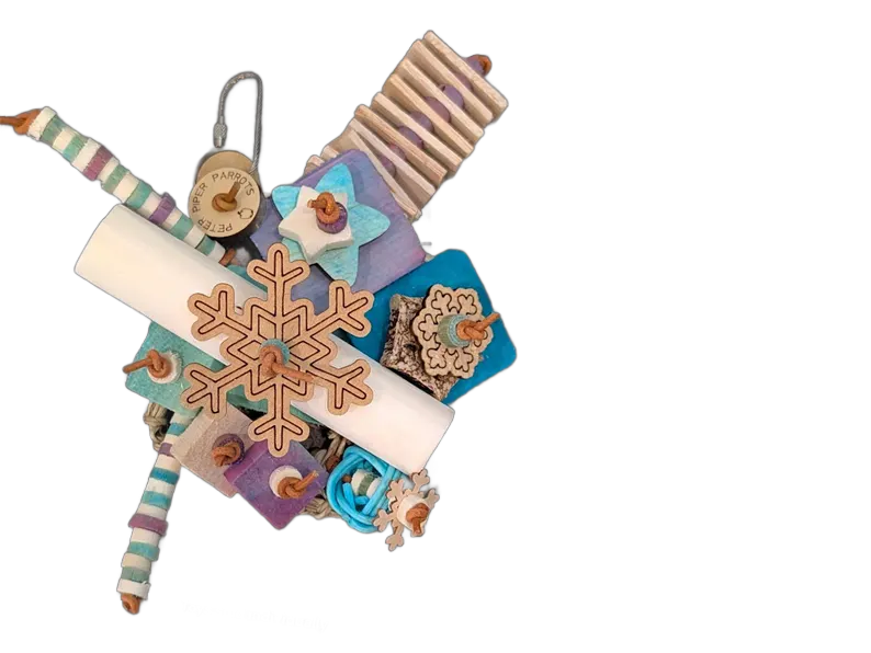 Lil Snowflake 4"x4" Mat Shredder by Peter Piper Parrots - Limited Edition