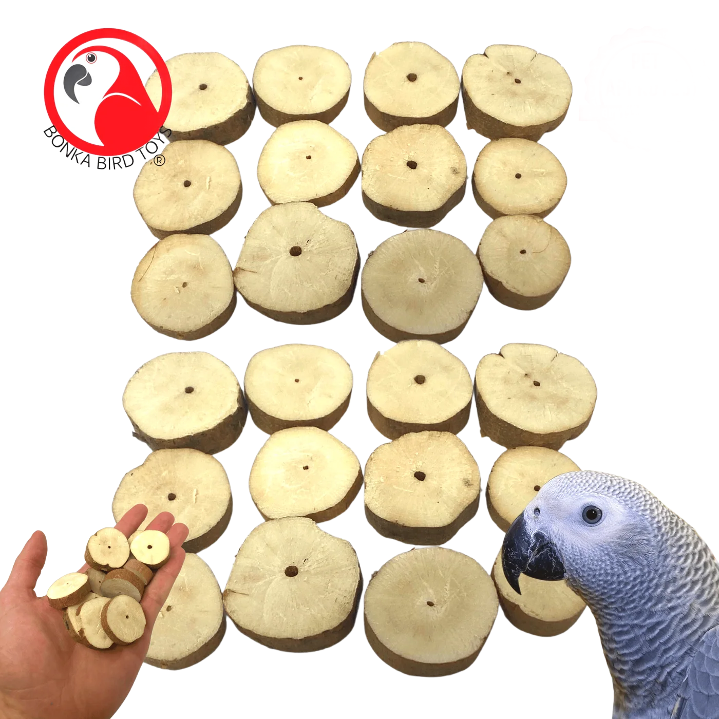Sola Chips with Bark Pack of 24 by Bonka Bird Toys