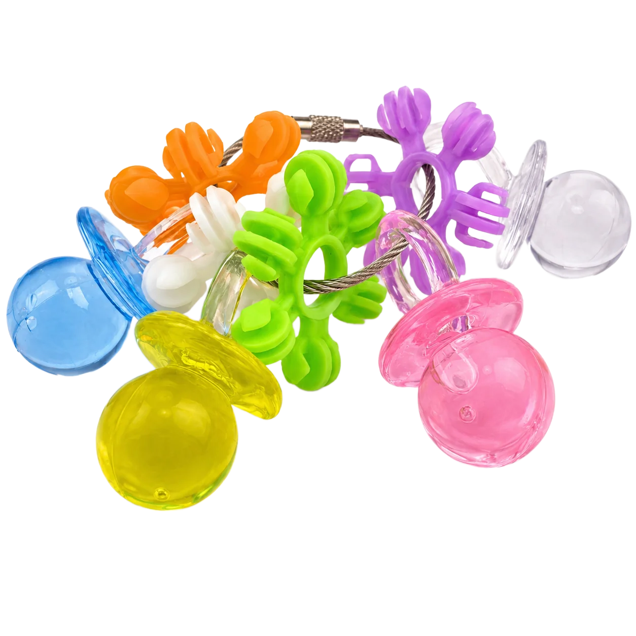 Stainless Steel Paci Foot Toy for Medium Birds by Bonka Bird Toys